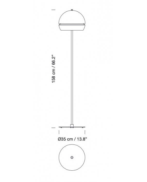 Santa & Cole Fontana Alta Floor Lamp